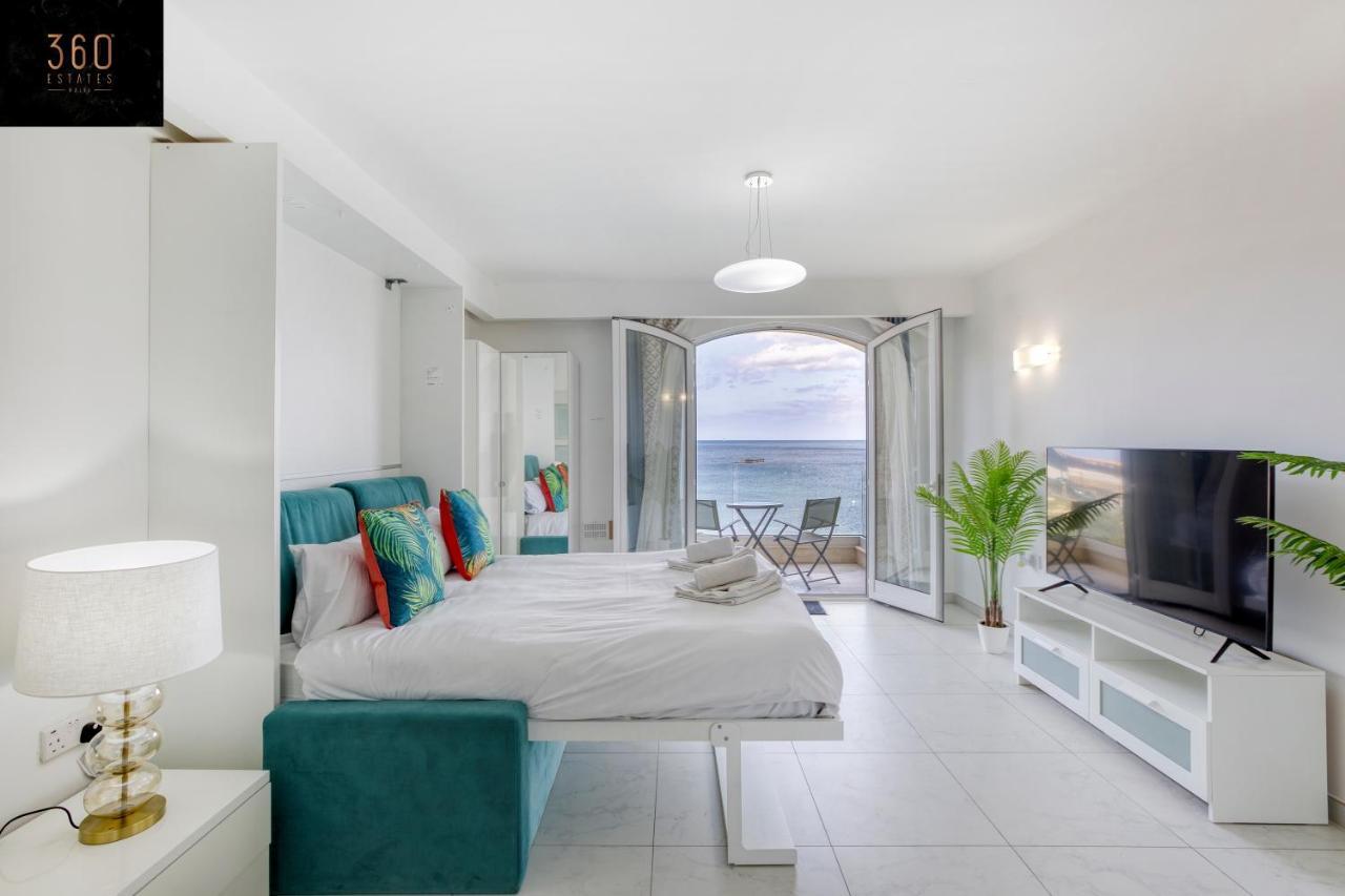 Seafront, Studio Home With Private Seaview Terrace By 360 Estates St. Paul's Bay Exteriör bild